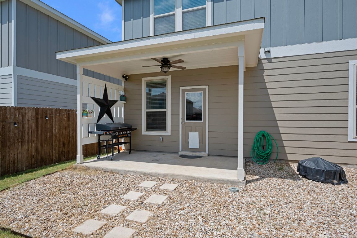 27 Pacific Loon Street Leander, TX 78641 - Photo 34 of 35 a backyard of a house with seating space