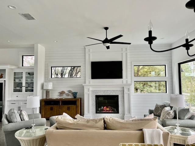 1018 River Road Burnet, TX 78611 - Photo 29 of 29 a living room with furniture fireplace and flat screen tv