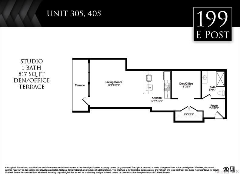 199 East Post Road, Unit 405 White Plains, NY 10601 - Photo 20 of 20 Floor Plan Untit 405