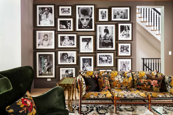 a living room with furniture or couch and a window