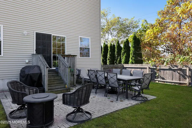 a view of an outdoor sitting area with chairs
