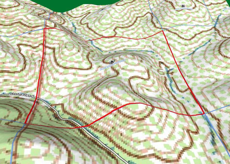 40-acres Aloha Road Bella Vista, CA 96008 - Photo 14 of 20 Topo 3d with approx border