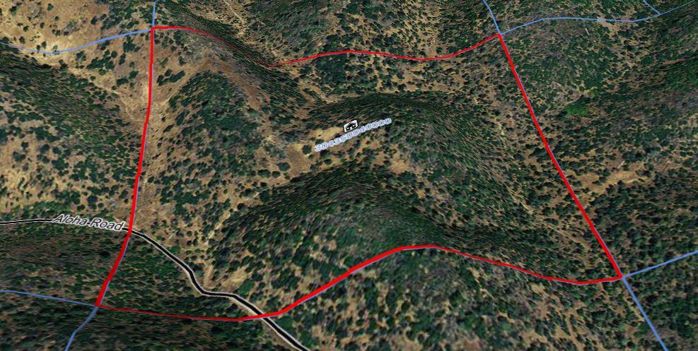 40-acres Aloha Road Bella Vista, CA 96008 - Photo 16 of 20 Aerial 3d with approx border