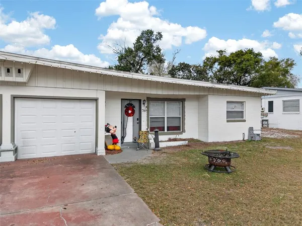 a view of a house with a patio