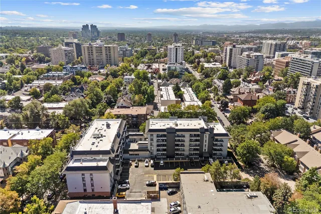an aerial view of city