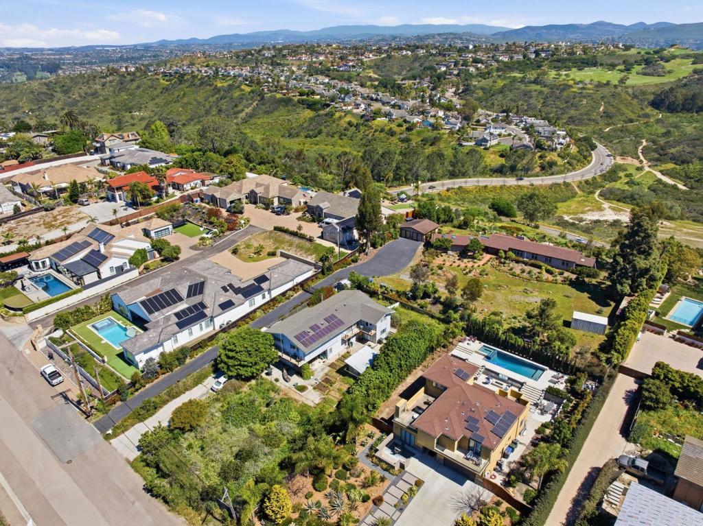 1355 Rainbow Ridge Lane Encinitas, CA 92024 - Photo 37 of 45 an aerial view of residential houses with outdoor space
