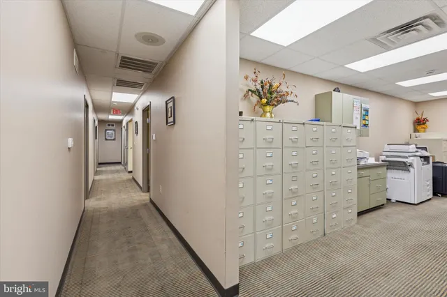 a room with a storage and utility