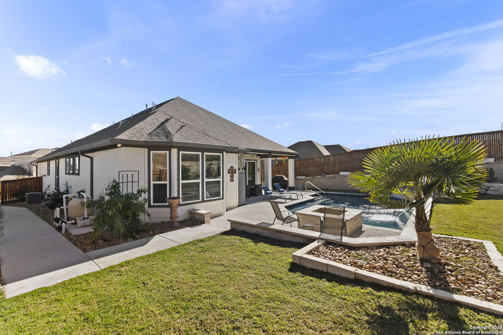 705 Tree Top Pass New Braunfels, TX 78130 - Photo 36 of 49 a front view of house with yard and outdoor seating