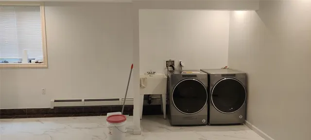 a view of a room with rack on the wall