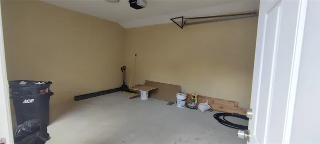 a view of a black and white wall