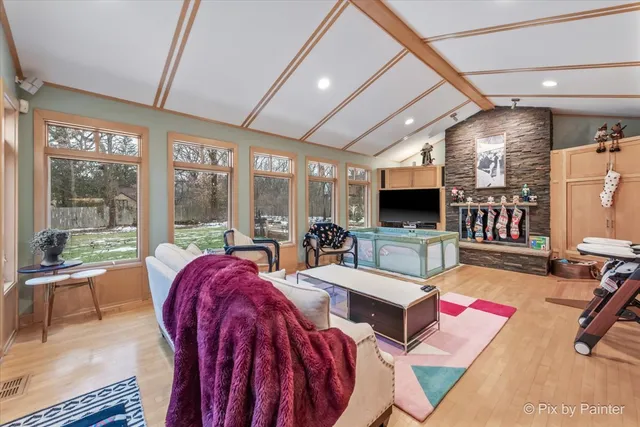 a room with furniture and a gym equipment