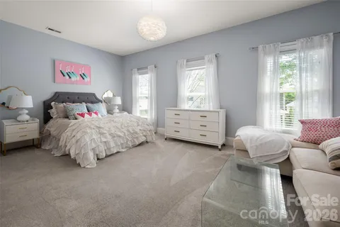 a bed room with a bed and a couch