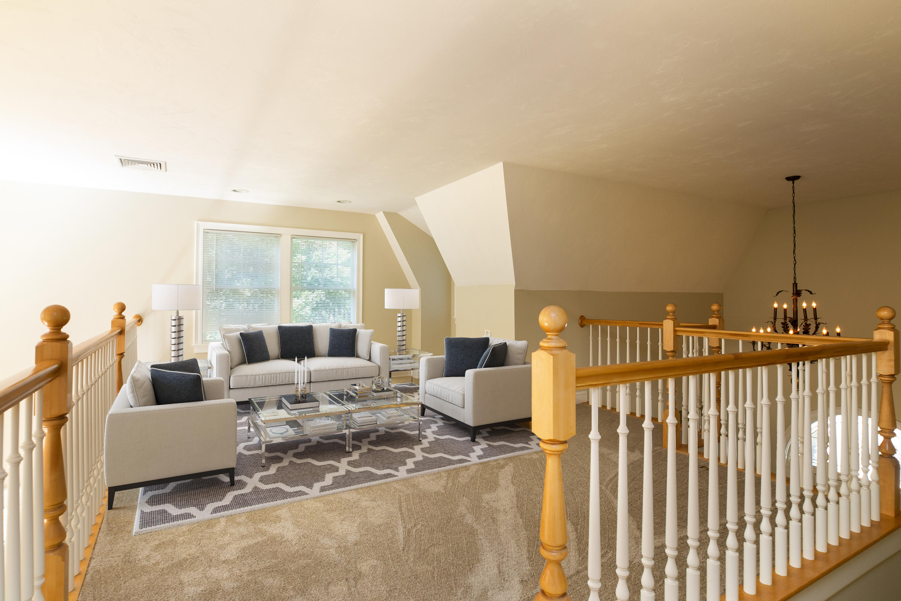 334 Waquoit Road Cotuit, MA 02635 - Photo 7 of 32 a living room with furniture and large windows