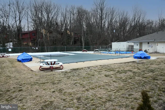 a view of a park with slide