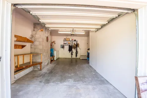 a room with storage and utility room