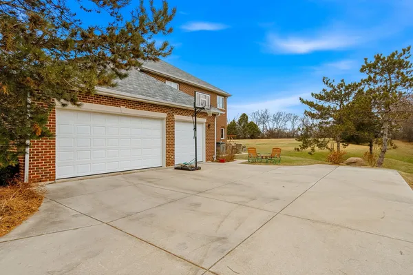 a view of backyard of house