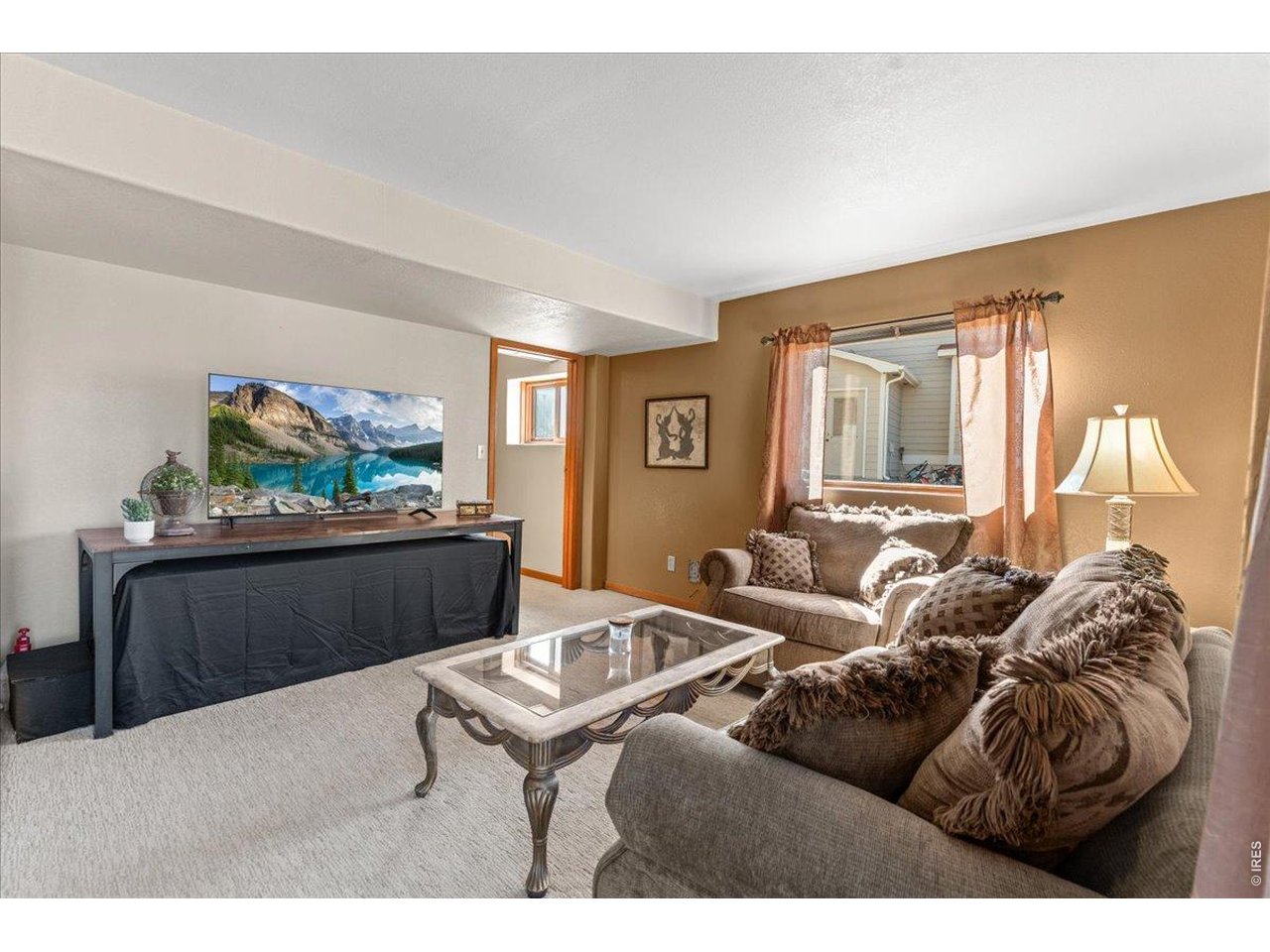 537 South 9th Street Berthoud, CO 80513 - Photo 36 of 47 a living room with furniture a window and a flat screen tv