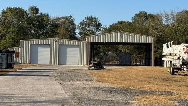 a view of a house with backyard porch and sitting area