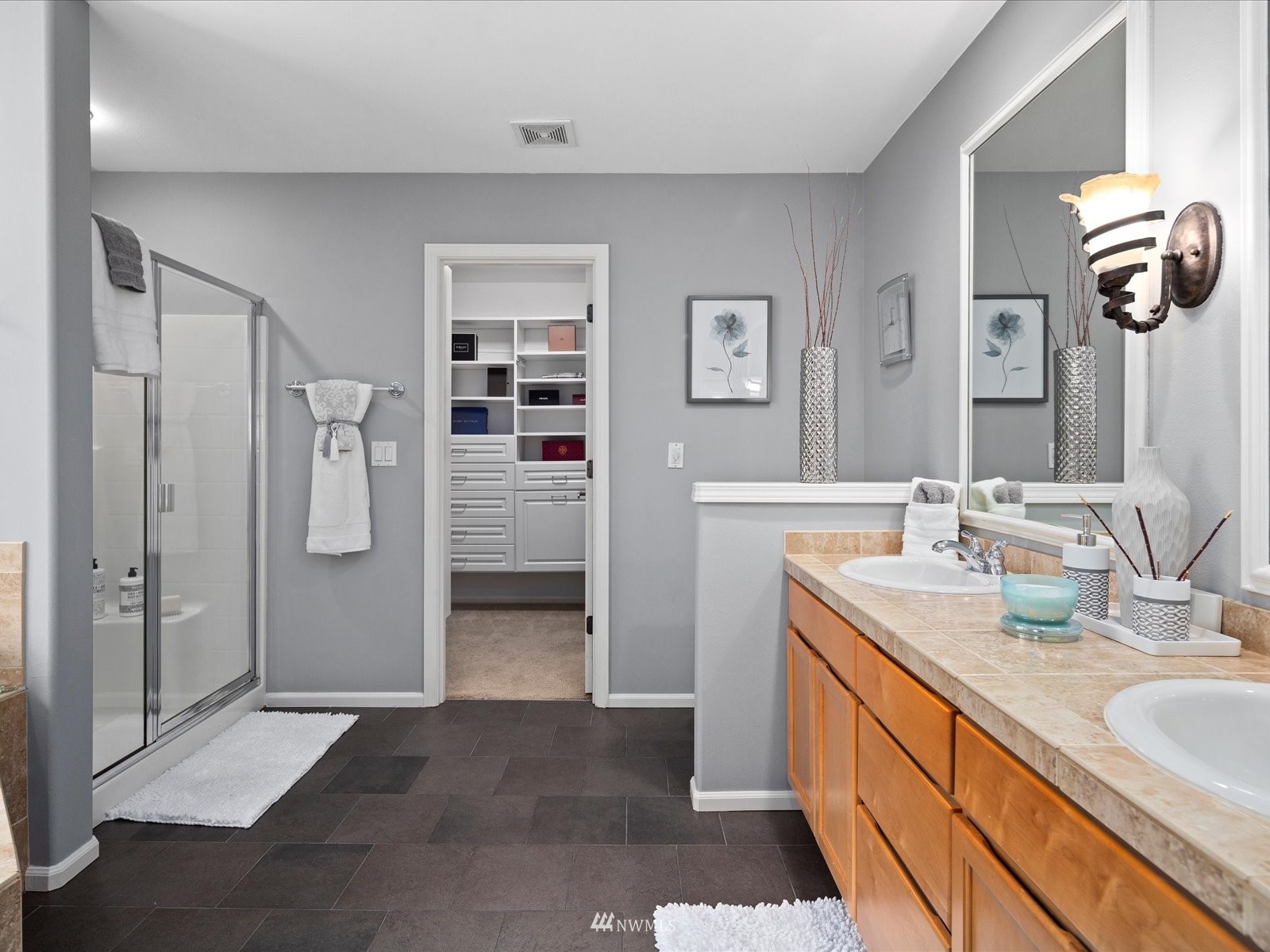 1705 235th Place Southwest Bothell, WA 98021 - Photo 22 of 35 a bathroom with a sink double vanity