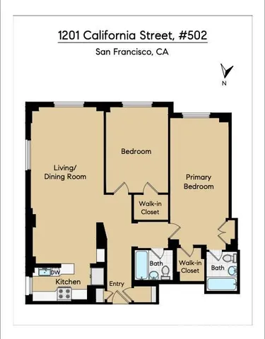 $995,000 | 1201 California Street, Unit 502, San Francisco, CA 94109