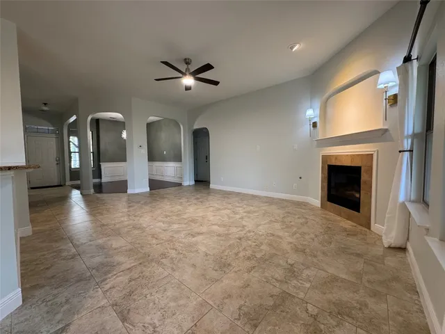 a view of a livingroom with a fireplace