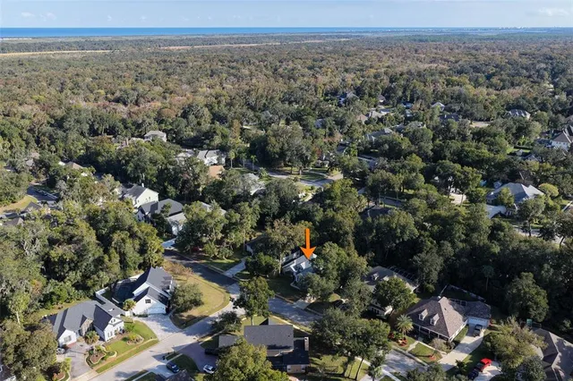 an aerial view of multiple house
