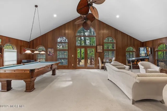 a bedroom with a bed and a cabinets