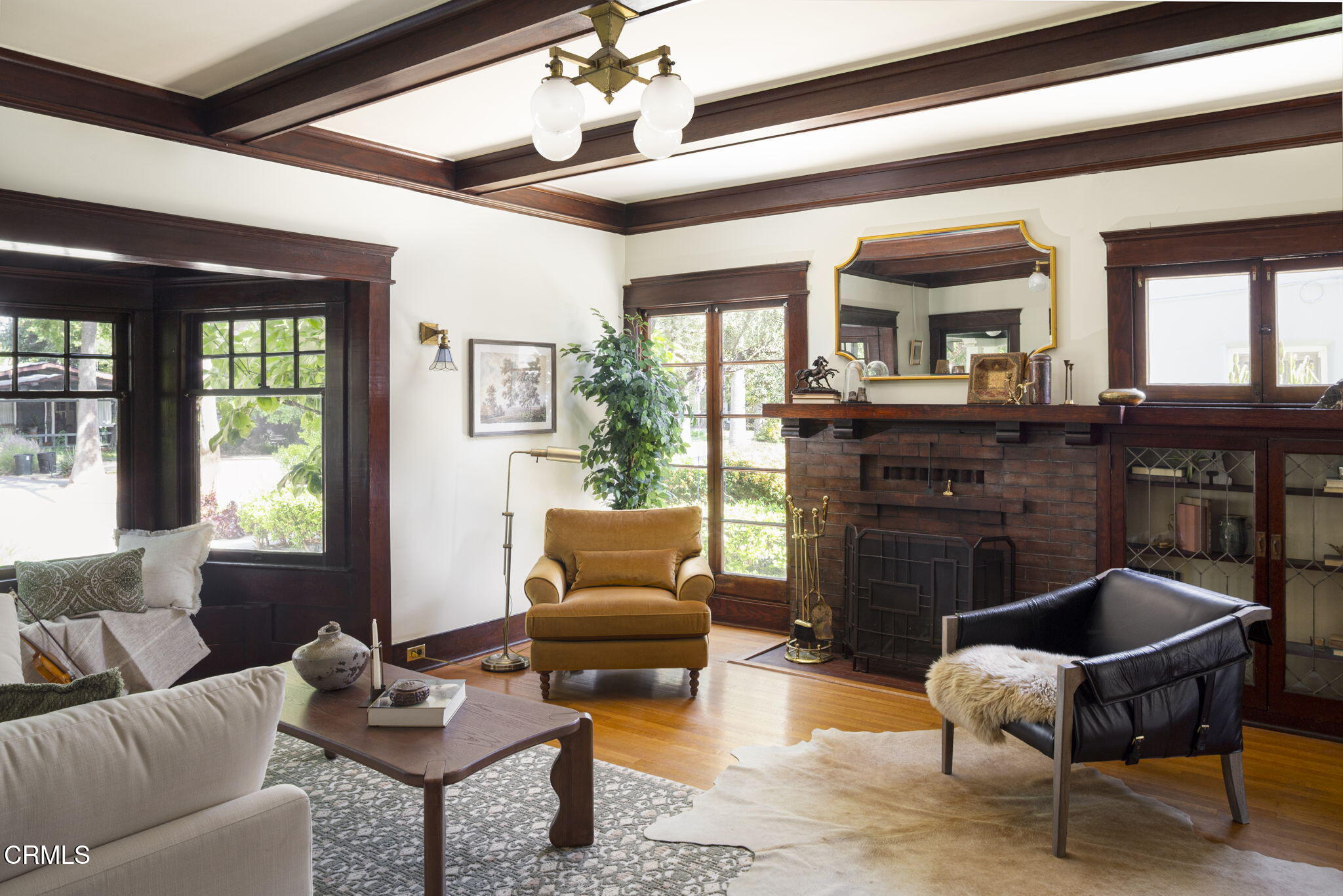 1813 Wayne Avenue South Pasadena, CA 91030 - Photo 12 of 56 a living room with furniture and a fireplace