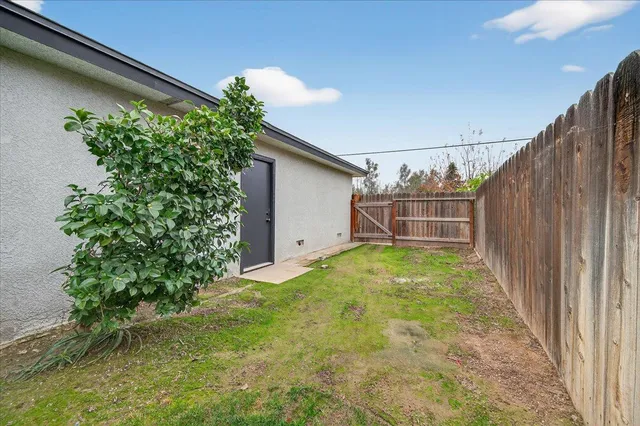 a view of a backyard