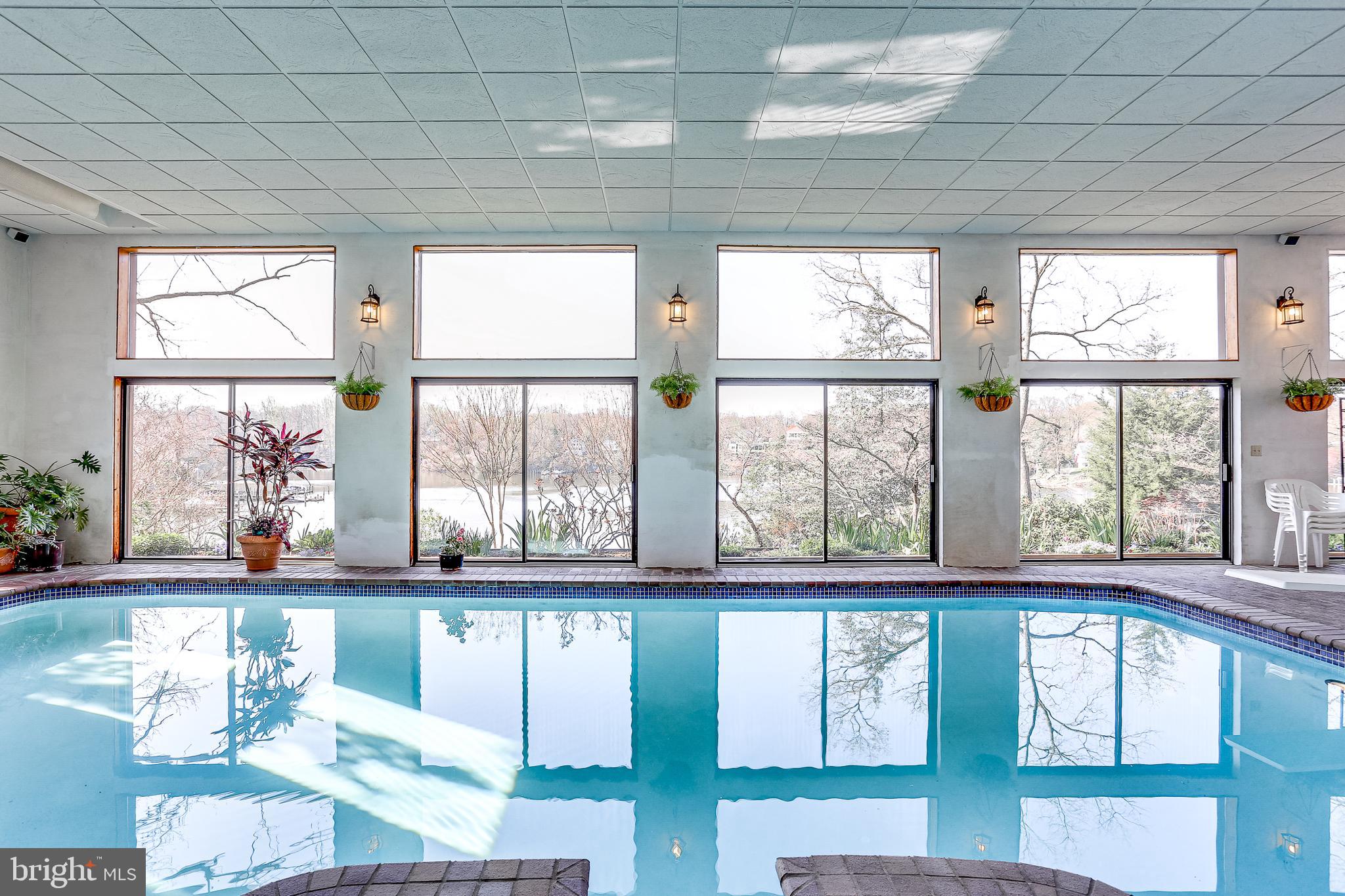 635 Shore Road Severna Park, MD 21146 - Photo 2 of 43 Indoor pool with view of waterfront