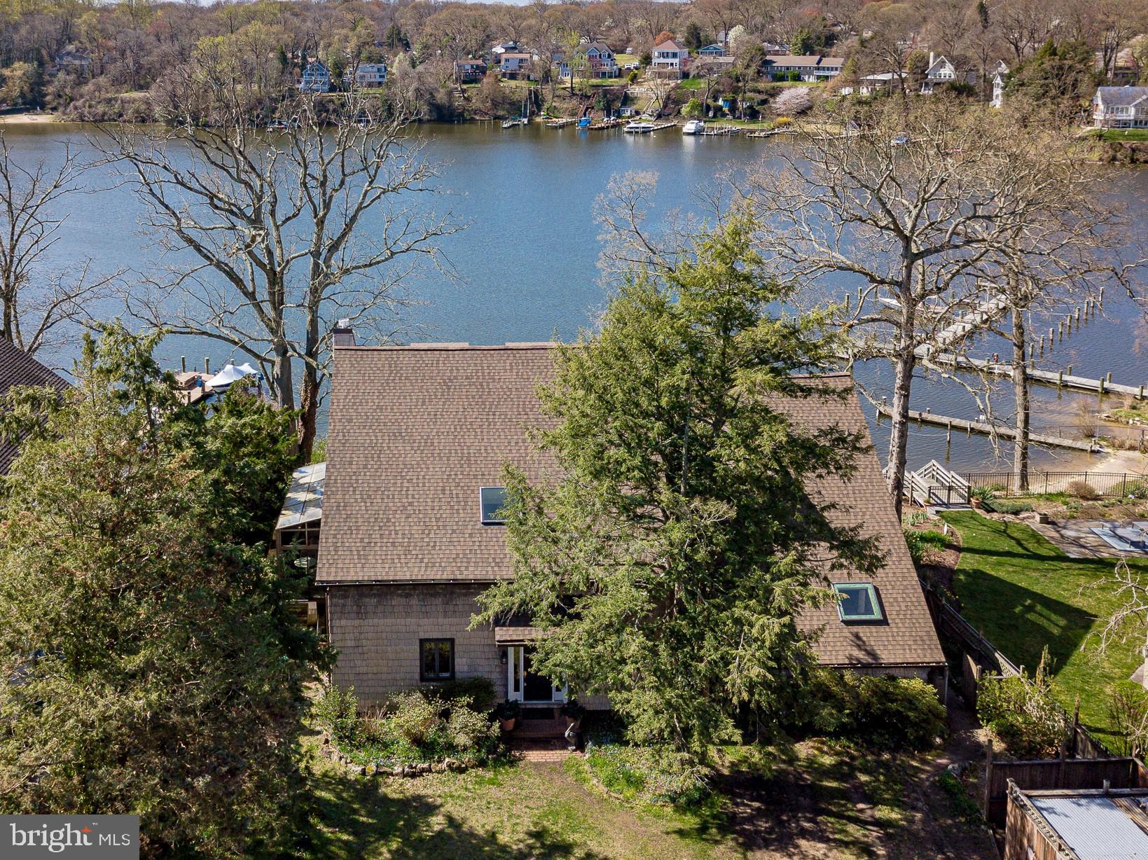 635 Shore Road Severna Park, MD 21146 - Photo 35 of 43 View of front of home and waterfront beyond