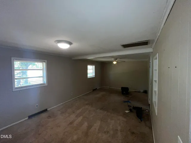 an empty room with a window