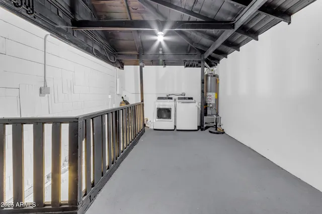 a view of hallway with stairs