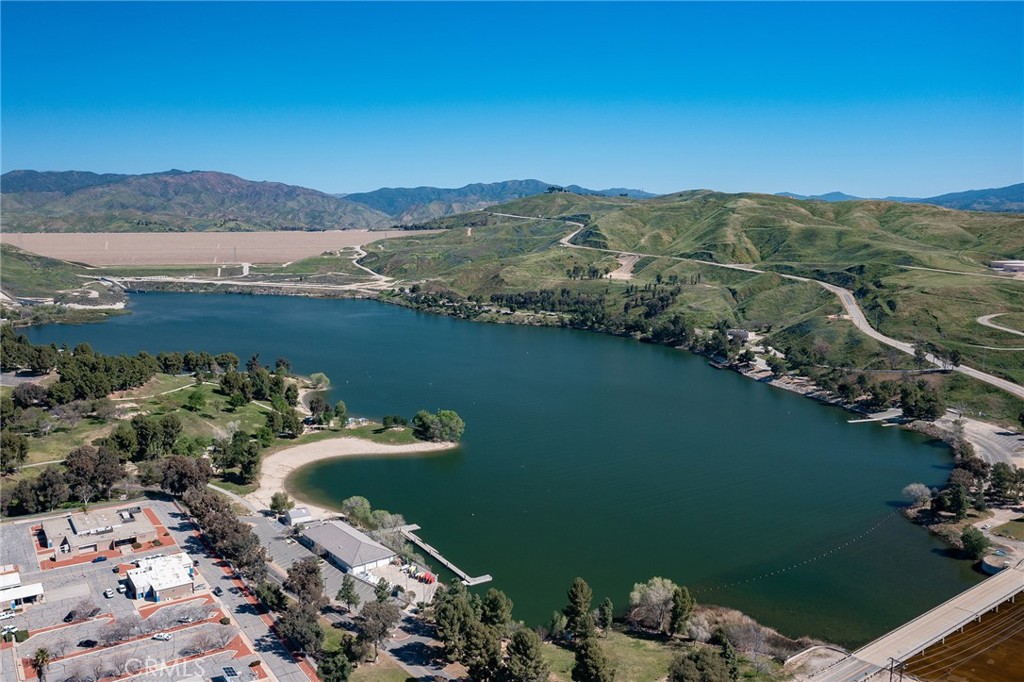 27843 Parker Road Castaic, CA 91384 - Photo 51 of 61 an aerial view of a house with a lake view