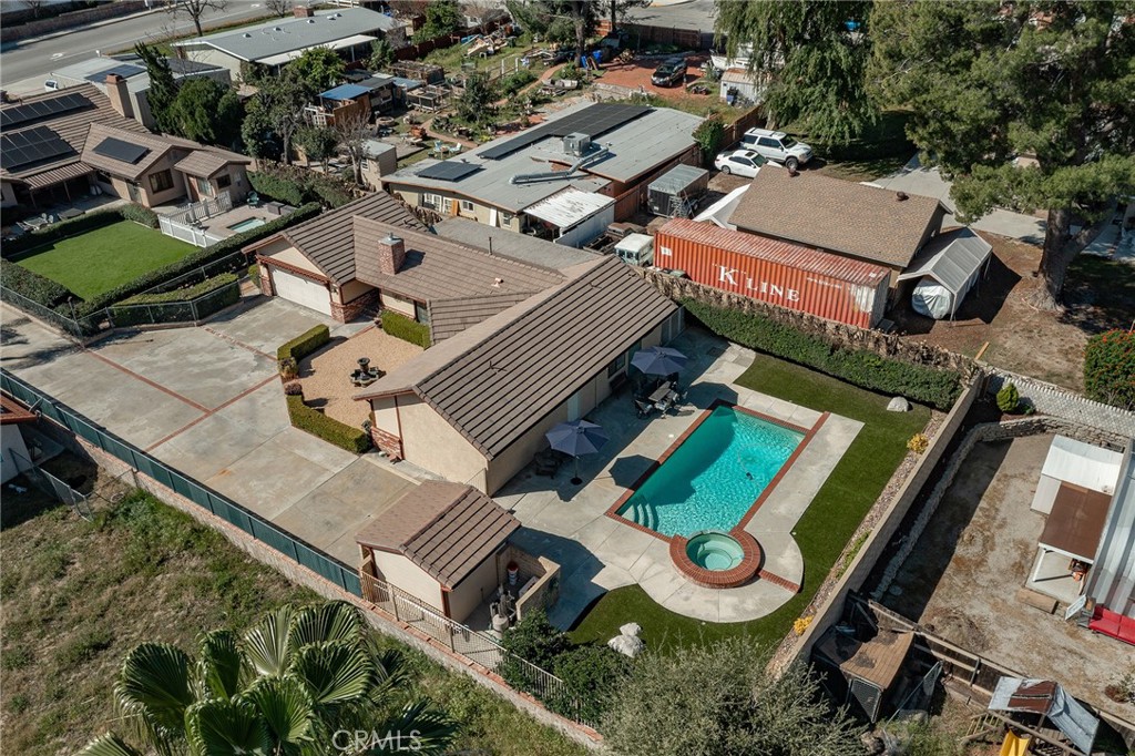 27843 Parker Road Castaic, CA 91384 - Photo 57 of 61 an aerial view of a house with garden space and street view