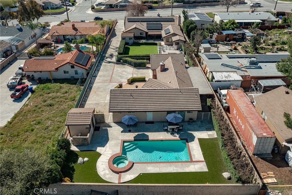 27843 Parker Road Castaic, CA 91384 - Photo 60 of 61 an aerial view of a house with swimming pool and outdoor seating