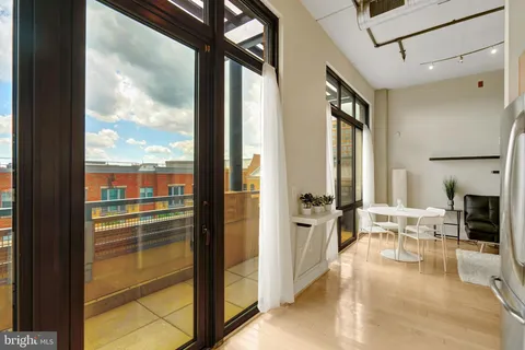 a view of balcony with city view