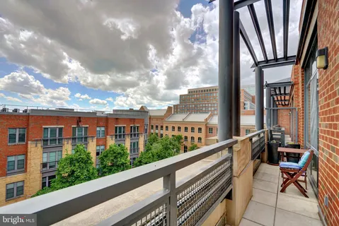 a view of balcony with city view
