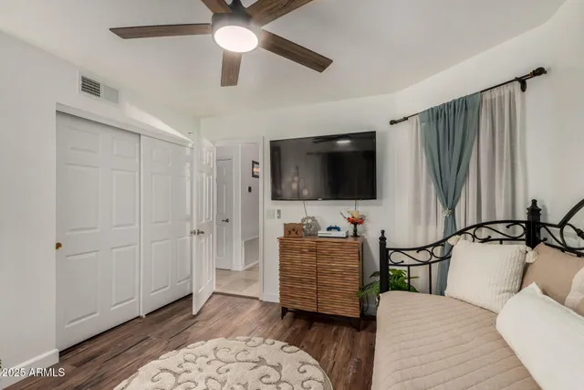 a backyard of a house with seating space