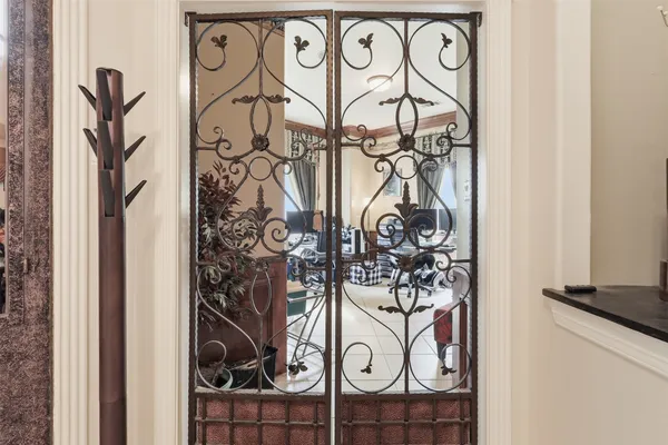 a view of a entryway with wooden floor