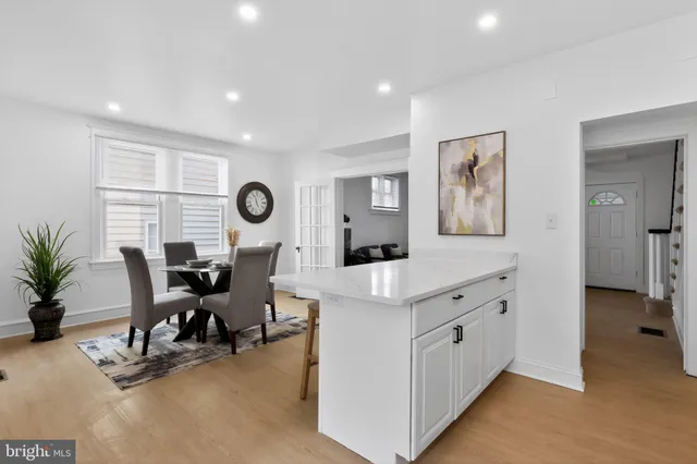 a view of a center kitchen and living room