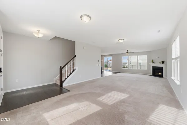 a view of entryway and hall with a window