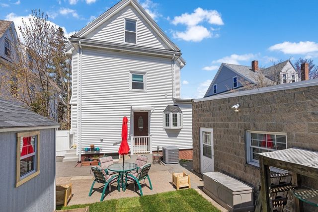 a view of a house with patio