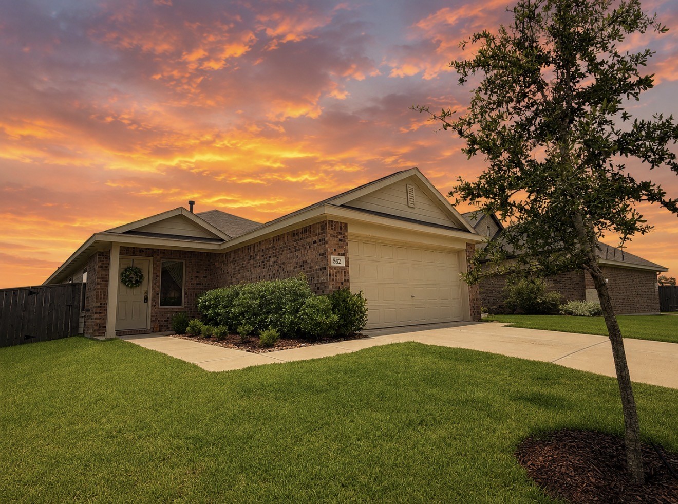 532 Flower Reed Court Magnolia, TX 77354 - Photo 1 of 43 Welcome to 532 Flower Reed in the Master Planned Community of Magnolia Ridge! This gorgeous 3/2/2 Lennar “Chestnut” Built Home shows love and care and such style! The homeowners have taken great care to transform this home and it is beautiful! Upgrades include custom brick wall in kitchen, custom paint throughout the home, and a back deck with stunning views! Virtually enhanced.