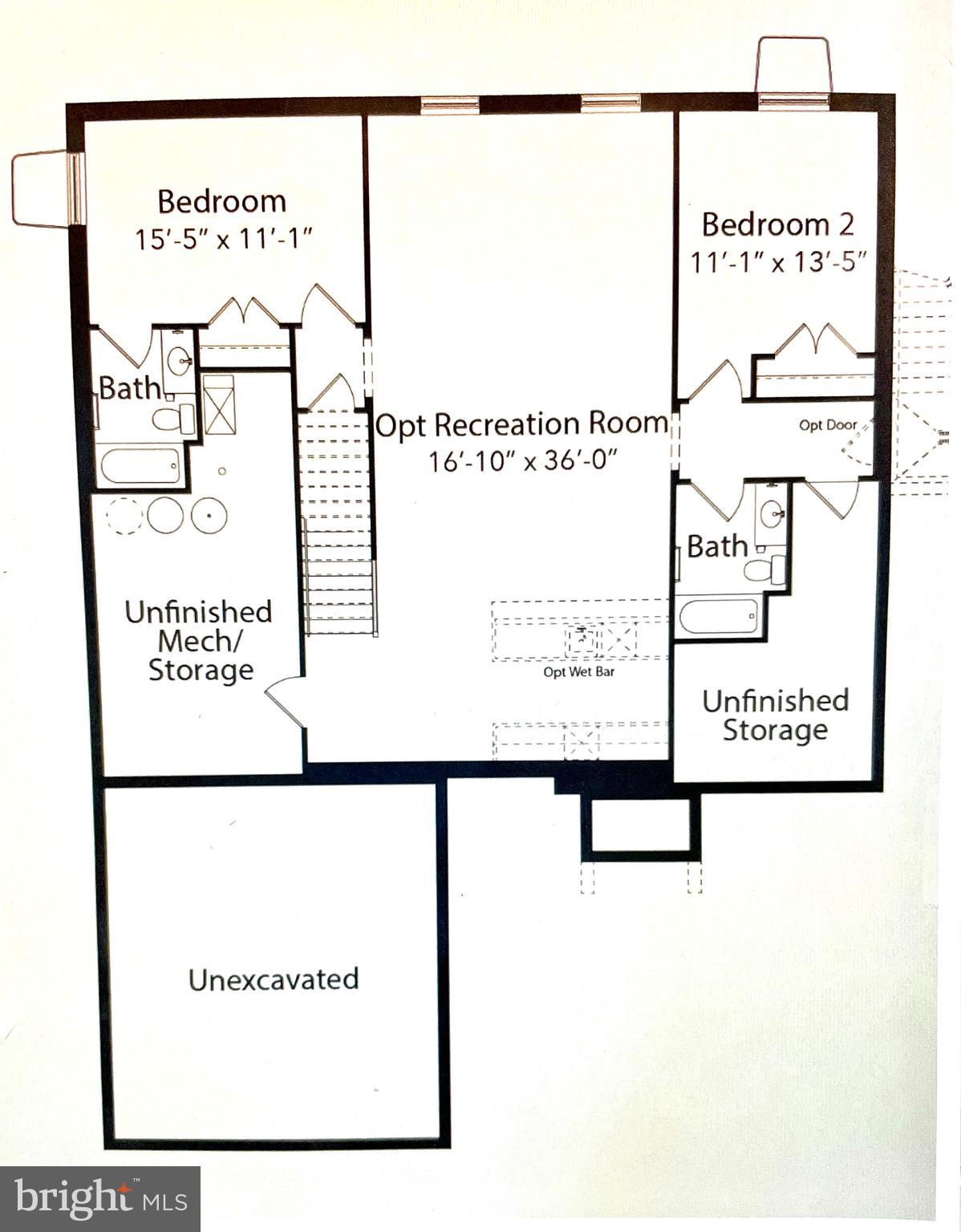 481 Sunset Loop Mineral, VA 23117 - Photo 87 of 87 Evergreene Homes Original Lower Level Floor Plan