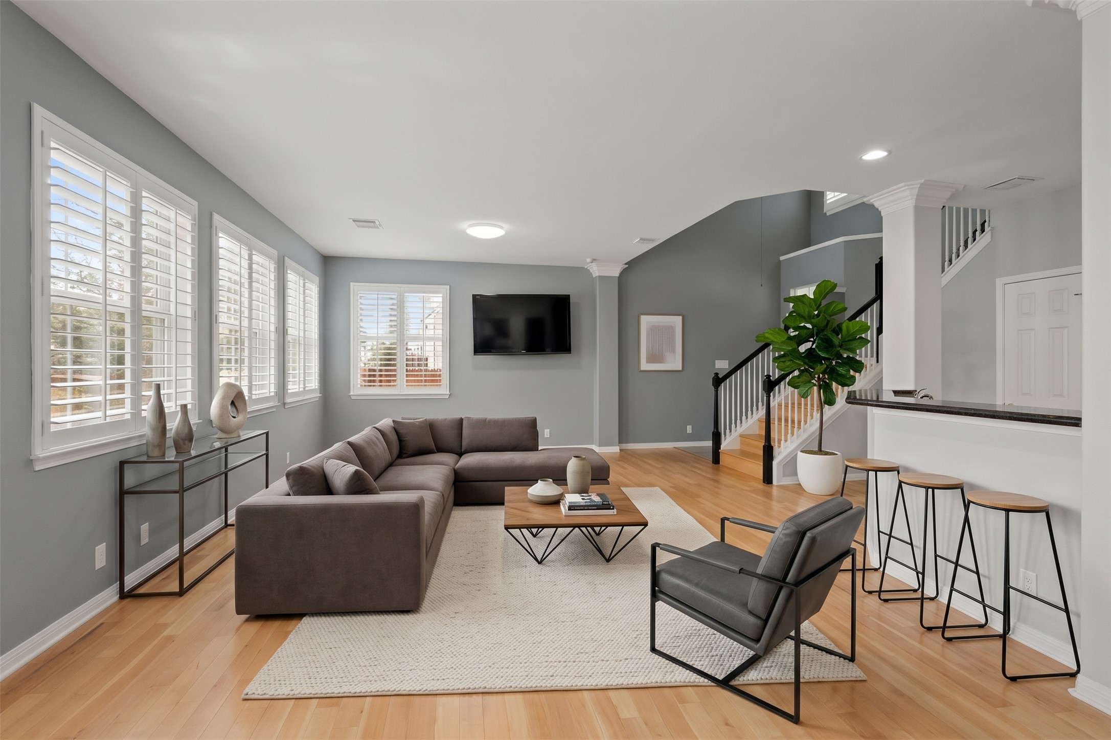 4508 Duval Road, Unit 604 Austin, TX 78727 - Photo 1 of 34 Walk inside to an open layout where the living, dining, and kitchen flow naturally together with fresh interior paint (summer 2026) *Virtually staged image