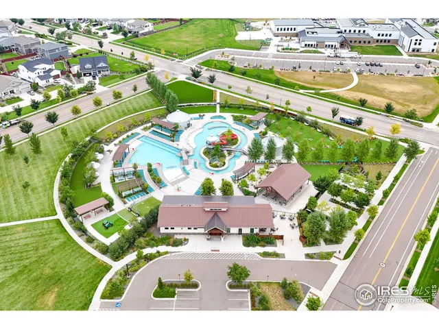 an aerial view of a city