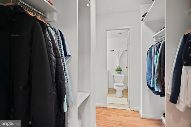 a view of a walk in closet