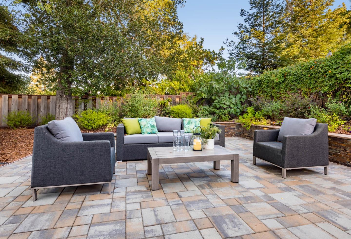 631 La Mesa Drive Portola Valley, CA 94028 - Photo 26 of 27 a outdoor living space with furniture and garden