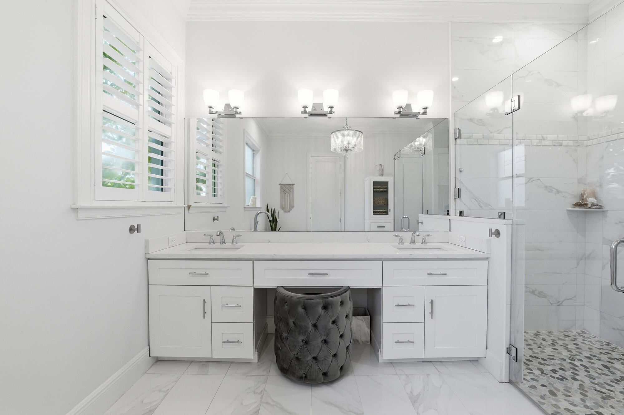 9301 154th Road North Jupiter, FL 33478 - Photo 18 of 39 a spacious bathroom with a double vanity sink mirror and double